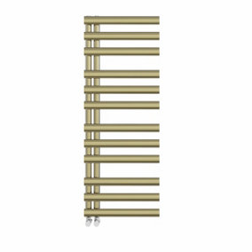 Right Radiators 1200x450 mm Designer Oval Column Heated Towel Rail Radiator Bathroom Ladder Warmer Brushed Brass