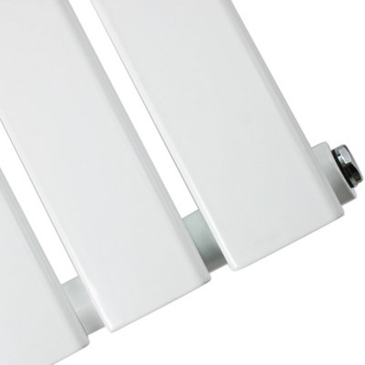 Right Radiators 1200x450 mm Flat Panel Heated Towel Rail Radiator Bathroom Ladder Warmer White