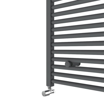 Right Radiators 1200x450 mm Vertical Straight Heated Towel Rail ...