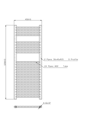 Right Radiators 1200x450 mm Vertical Straight Heated Towel Rail ...