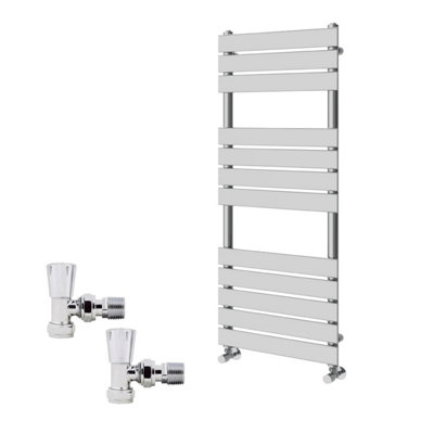 Right Radiators 1200x450mm Chrome Flat Panel Heated Towel Rail Radiator ...