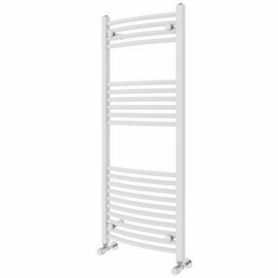 Right Radiators 1200x500 mm Curved Heated Towel Rail Radiator Bathroom Ladder Warmer White