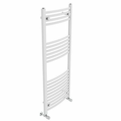 Right Radiators 1200x500 mm Curved Heated Towel Rail Radiator Bathroom Ladder Warmer White