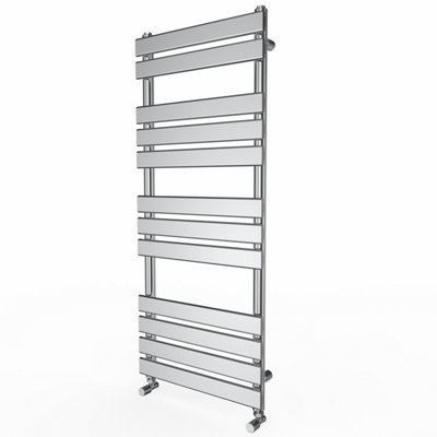 Right Radiators 1200x500 mm Designer Flat Panel Heated Towel Rail Radiator Bathroom Warmer Heating Chrome