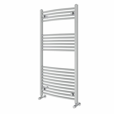 Right Radiators 1200x600 mm Curved Heated Towel Rail Radiator Bathroom Ladder Warmer Chrome