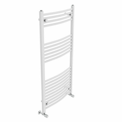 Right Radiators 1200x600 mm Curved Heated Towel Rail Radiator Bathroom Ladder Warmer White