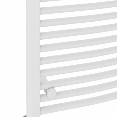 Right Radiators 1200x600 mm Curved Heated Towel Rail Radiator Bathroom Ladder Warmer White
