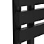 Right Radiators 1200x600 mm Designer D Shape Heated Towel Rail Radiator Bathroom Ladder Warmer Black