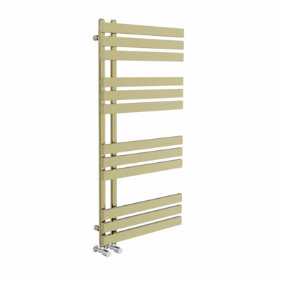 Right Radiators 1200x600 mm Designer D Shape Heated Towel Rail Radiator ...