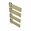 Right Radiators 1200x600 mm Designer D Shape Heated Towel Rail Radiator Bathroom Ladder Warmer Brushed Brass
