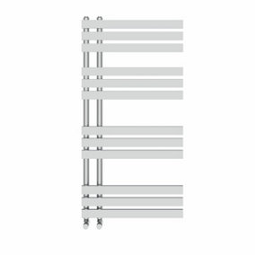 Right Radiators 1200x600 mm Designer D Shape Heated Towel Rail Radiator Bathroom Ladder Warmer Chrome