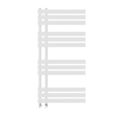 Right Radiators 1200x600 mm Designer D Shape Heated Towel Rail Radiator Bathroom Ladder Warmer White