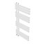 Right Radiators 1200x600 mm Designer D Shape Heated Towel Rail Radiator Bathroom Ladder Warmer White