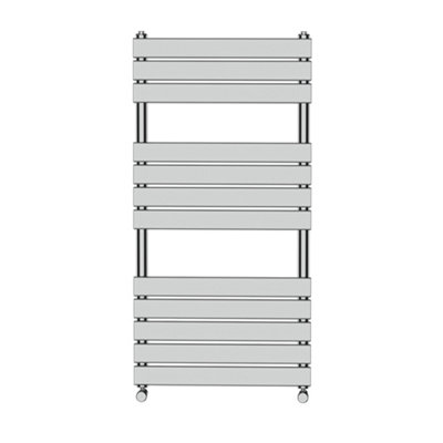 Right Radiators 1200x600 mm Flat Panel Heated Towel Rail Radiator Bathroom Ladder Warmer Chrome