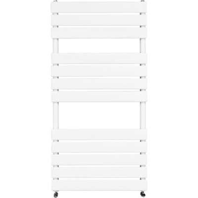 Right Radiators 1200x600 mm Flat Panel Heated Towel Rail Radiator Bathroom Ladder Warmer White