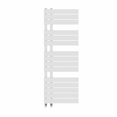 Right Radiators 1380x500 mm Designer Flat Panel Heated Towel Rail Radiator Bathroom Ladder Warmer White