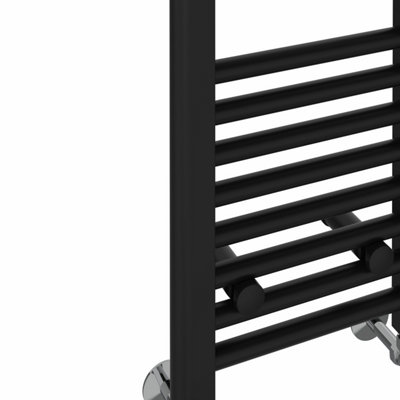Right Radiators 1400x300 mm Straight Heated Towel Rail Radiator Bathroom Ladder Warmer Black