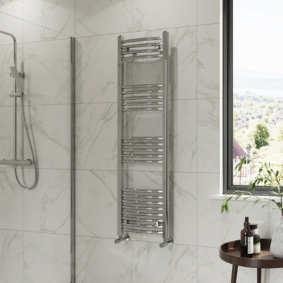 Right Radiators 1400x400 mm Curved Heated Towel Rail Radiator Bathroom ...