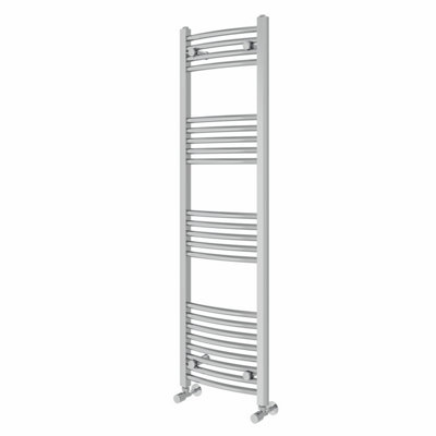 Right Radiators 1400x400 mm Curved Heated Towel Rail Radiator Bathroom Ladder Warmer Chrome