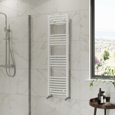 Right Radiators 1400x400 mm Curved Heated Towel Rail Radiator Bathroom ...