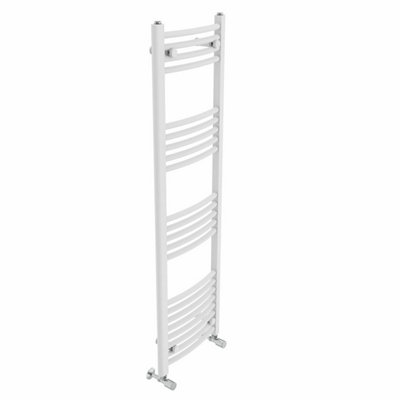 Right Radiators 1400x400 mm Curved Heated Towel Rail Radiator Bathroom Ladder Warmer White