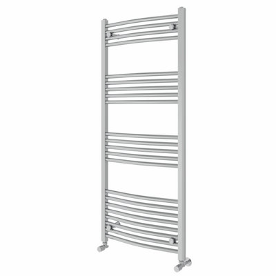 Right Radiators 1400x600 mm Curved Heated Towel Rail Radiator Bathroom Ladder Warmer Chrome