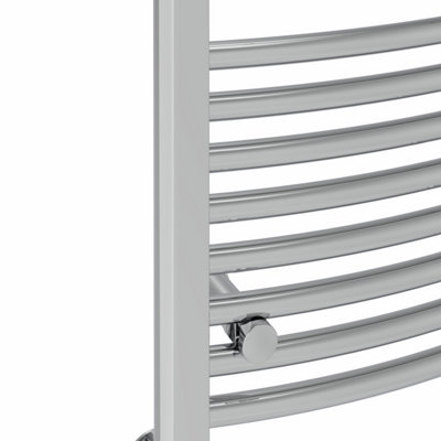 Right Radiators 1400x600 mm Curved Heated Towel Rail Radiator Bathroom Ladder Warmer Chrome