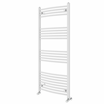 Right Radiators 1400x600 mm Curved Heated Towel Rail Radiator Bathroom Ladder Warmer White