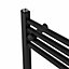 Right Radiators 1400x600 mm Straight Heated Towel Rail Radiator Bathroom Ladder Warmer Black