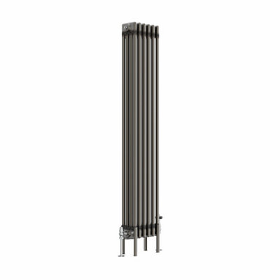 Right Radiators 1500x290 mm Vertical Traditional 4 Column Cast Iron Style Radiator Raw Metal