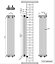 Right Radiators 1500x292 mm Vertical Traditional 3 Column Cast Iron Style Radiator Raw Metal