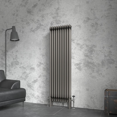 Right Radiators 1500x472 mm Vertical Traditional 3 Column Cast Iron ...