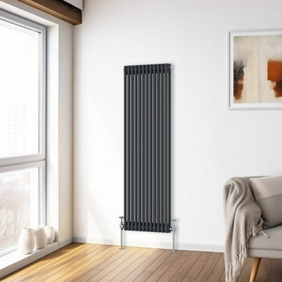 Right Radiators 1500x560 mm Vertical Traditional 2 Column Cast Iron ...
