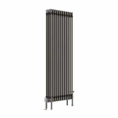 Right Radiators 1500x560 mm Vertical Traditional 4 Column Cast Iron Style Radiator Raw Metal