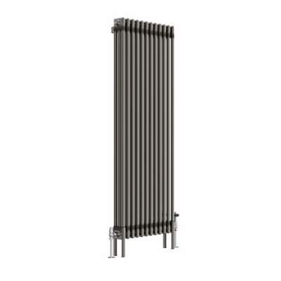 Right Radiators 1500x562 mm Vertical Traditional 3 Column Cast Iron Style Radiator Raw Metal