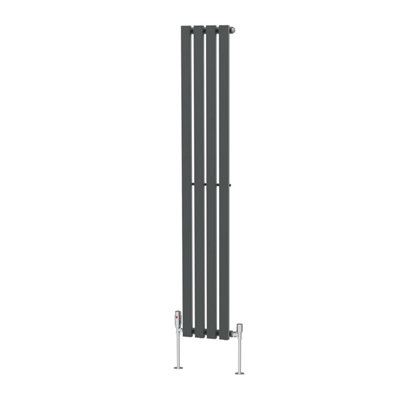 Right Radiators 1600x270 mm Vertical Single D Shape Flat Panel Designer Radiator Anthracite