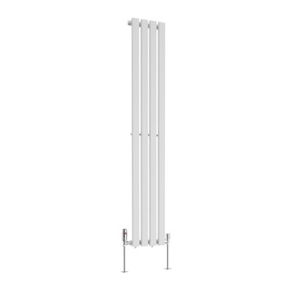 Right Radiators 1600x270 mm Vertical Single D Shape Flat Panel Designer Radiator White