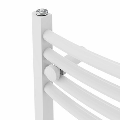 Right Radiators 1600x400 mm Curved Heated Towel Rail Radiator Bathroom Ladder Warmer White