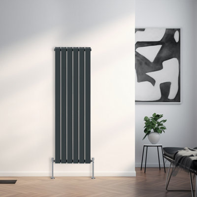 Right Radiators 1600x408 mm Vertical Double Flat Panel Designer Radiator Anthracite