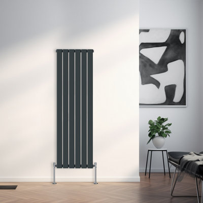 Right Radiators 1600x408 mm Vertical Single Flat Panel Designer Radiator Anthracite Price Comparisons | Compare The Build