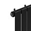 Right Radiators 1600x408 mm Vertical Single Flat Panel Designer Radiator Black