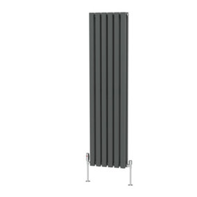 Right Radiators 1600x410 mm Vertical Double D Shape Flat Panel Designer Radiator Anthracite