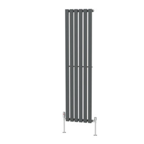 Right Radiators 1600x410 mm Vertical Single D Shape Flat Panel Designer Radiator Anthracite