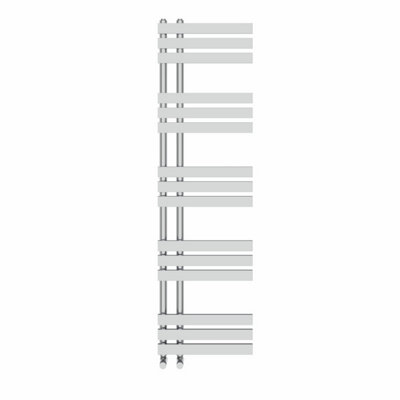 Right Radiators 1600x450 mm Designer D Shape Heated Towel Rail Radiator Bathroom Ladder Warmer Chrome