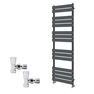 Right Radiators 1600x450mm Anthracite Flat Panel Heated Towel Rail ...