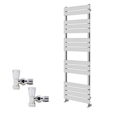 Right Radiators 1600x450mm Chrome Flat Panel Heated Towel Rail Radiator ...