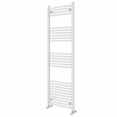 Right Radiators 1600x500 mm Curved Heated Towel Rail Radiator Bathroom Ladder Warmer White