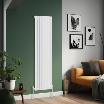 Right Radiators 1600x544 mm Vertical Single Flat Panel Designer Radiator White