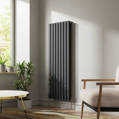 Right Radiators 1600x550 mm Vertical Double D Shape Flat Panel Designer Radiator Anthracite