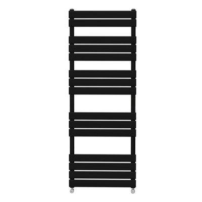 Right Radiators 1600x600 mm Flat Panel Heated Towel Rail Radiator Bathroom Ladder Warmer Black